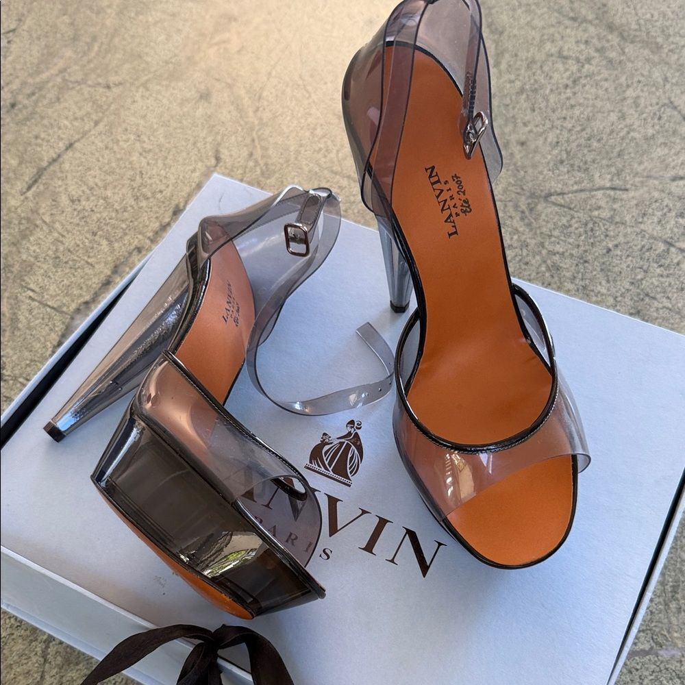Lanvin Smoky Transparent Heels